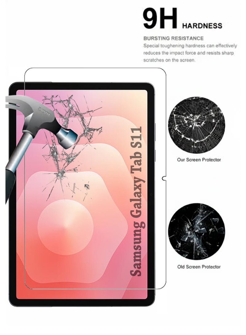 2 Pack Samsung Galaxy Tab S11 (11 inch) Tempered Glass Screen Protector | HD Scratch Resistant, High Transparency, Delicate Touch, Anti-Explosion, Bubble-Free | Easy Installation for Samsung Galaxy Tab S11 (11 inch) - Image 3