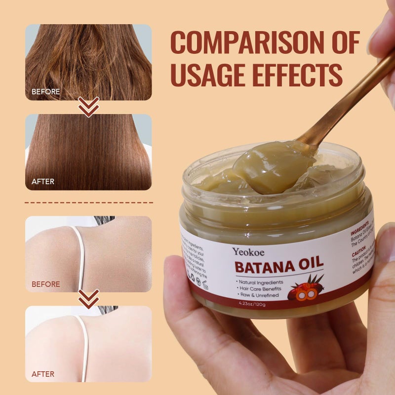 Yeokoe Batana Oil for Hair Growth Pure and Natural Raw Unrefined Dr Sebi,Hair Oil,Great for Skin Care and Hair Care Promotes Hair Thickness for Men Women - Image 4