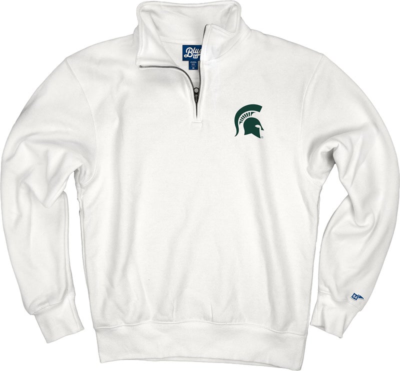 Blue 84 Men's Michigan State Spartans Quarter Zip Sweatshirt Icon Secondary, Alternate Color, Large - Image 3