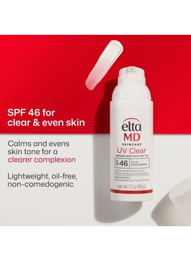EltaMD UV Clear Face Sunscreen SPF, Oil-Free Sunscreen with Zinc Oxide, Dermatologist Recommended - Image 2