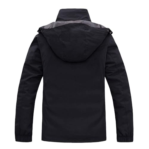 wantdo Women's Warm Winter Snow Coat 3-in-1 Interchange Ski Jacket with Hood Black XL - Image 2