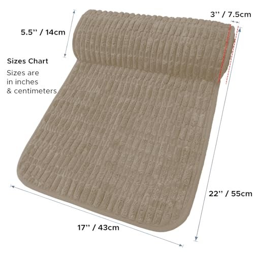 YSYY Memory Foam Headrest Pillow for Neck Pain Relief & Cervical Support - Ergonomic Neck Cushion for Office Chair, Car, Recliner, Sofa - Breathable & Pressure Relief(Khaki, 17" W x 2.7" D) - Image 4