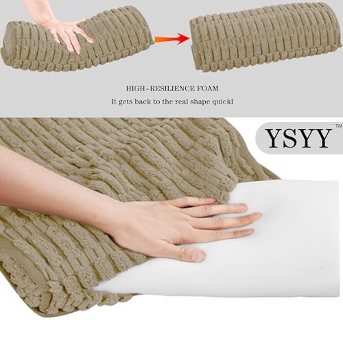 YSYY Memory Foam Headrest Pillow for Neck Pain Relief & Cervical Support - Ergonomic Neck Cushion for Office Chair, Car, Recliner, Sofa - Breathable & Pressure Relief(Khaki, 17" W x 2.7" D) - Image 5