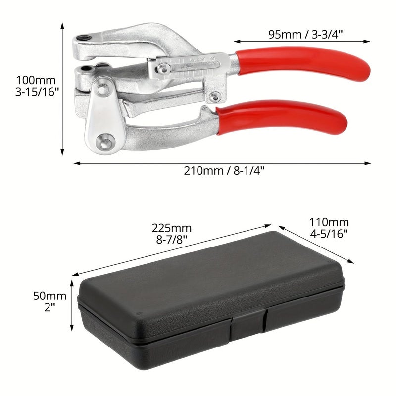 Heavy Duty Hole Punching Plier Set 16pcs Kit With Storage Case - Image 2