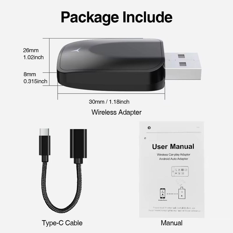 KINGSTER Tune™ 2-in-1 Wireless Car Adapter | Convert Wired Android Auto & Apple CarPlay to Wireless | Bluetooth Connectivity | Works with OEM Wired CarPlay/Android Auto | Plug & Play (Black) - Image 5