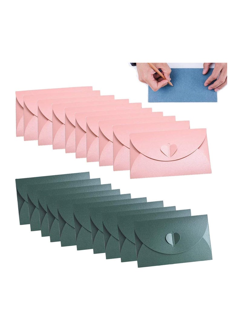 general Mini Envelopes, 20 Piece Gift Card Envelopes, Colourful Small Pocket Envelopes for Business Cards, Small Note Cards 2 Colours, Small Envelopes for Wedding, Birthday, Party Gift Cards - Image 1