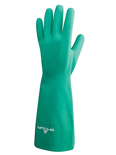 SHOWA 717 Nitrile Chemical Resistant Safety Glove, Unlined, Food Safe, 11 Mil Thick, 13" Length, Large (12 Pair) - Image 3
