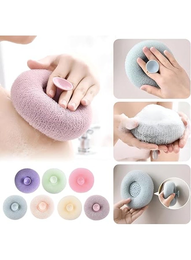إسفنجة سبا - فرشاة استحمام ناعمة على شكل زهرة مع كوب شفط، تنظيف لطيف وفعال للنظافة اليومية للنساء والرجال (قطعة واحدة) - Image 4