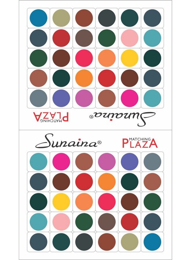 Sunaina Matching Plaza Multicolor Round Bindi For Women (Size 11Mmpack Of 180 Bindis) [Smp611] Size2 - Image 3