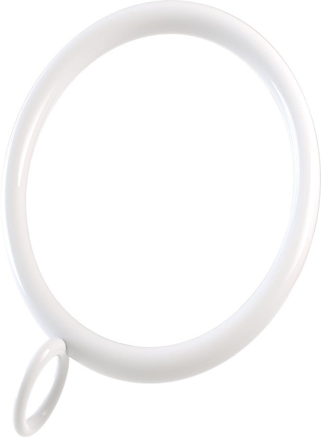 ANJUU 24 Pack Curtain Rings, 1.5 Inch Metal Curtain Drape Sliding Eyelet Rings-Hanging Rings for Curtains and Rods, Fits Up to 1 1/4-Inch Rod, White(Clips Not Included) - Image 1