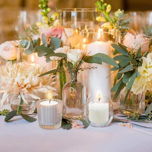 Coku White Votive Candles - Bulk Box Smokeless Unscented Candles - 8 Hour Burn Time - Bulk Candles for Diwali, Home, Weddings, Parties, Spas and Decorations (1.5" x 1.25") (Pack of 50) - Image 3