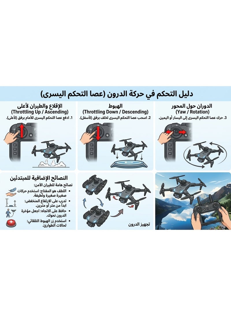 عام طائرة درون احترافية للتصوير الجوي بدقة 8K HD - تحكم 300 متر ووقت طيران 15 دقيقة - Image 3