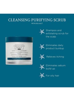 Christophe Robin Christophe Robin Cleansing Purifying Scrub with Sea Salt for Oily and Itchy Scalp Detox 250ml (Low Dioxane) 2024 Edition  - Image 4