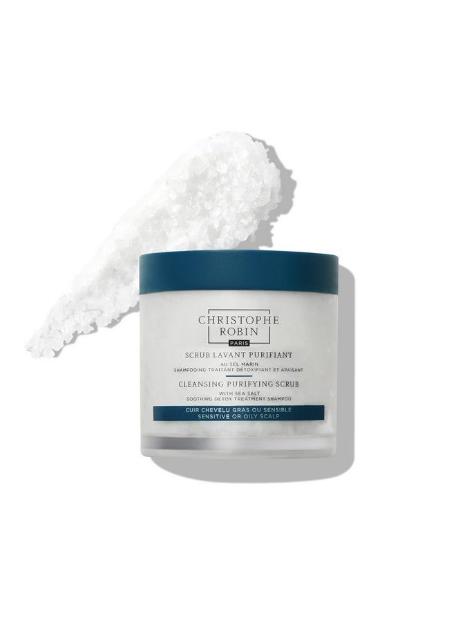 Christophe Robin - Christophe Robin Cleansing Purifying Scrub with Sea Salt for Oily and Itchy Scalp Detox 250ml (Low Dioxane) 2024 Edition - Image 1