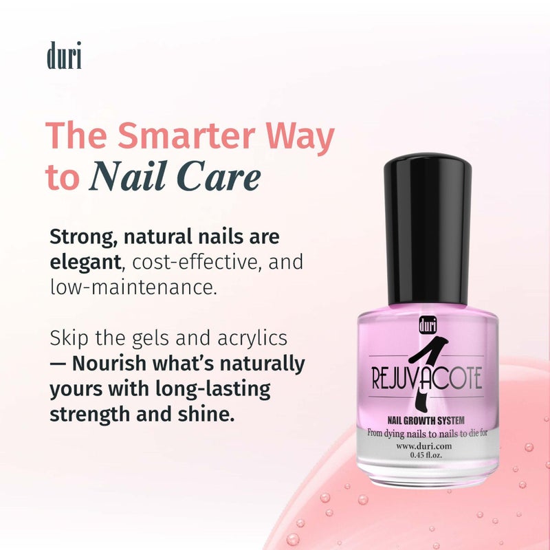 duri Rejuvacote 1 Original Maximum Strength Nail Growth System Base, Top Coat - Nails Hardening, Repair, Chipping, Strengthen, Breaking and Brittle Treatment, by Duri cosmetics (Pack of 1) - Image 5