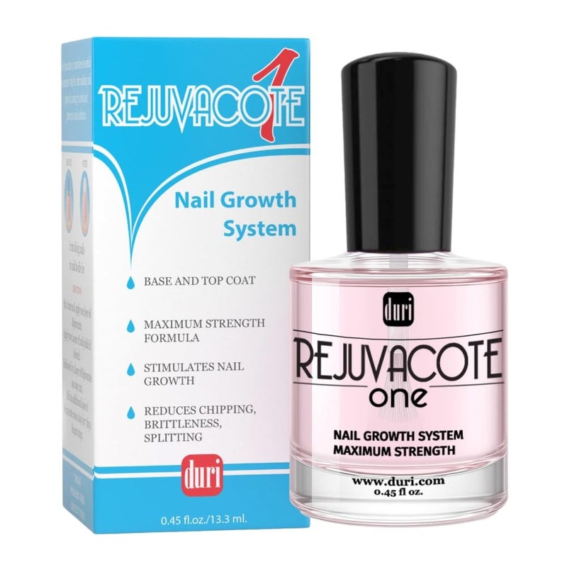 duri Rejuvacote 1 Original Maximum Strength Nail Growth System Base, Top Coat - Nails Hardening, Repair, Chipping, Strengthen, Breaking and Brittle Treatment, by Duri cosmetics (Pack of 1) - Image 1