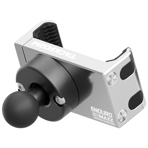 Tackform Enduro 20MAXX Vibe Chrome Phone Holder - Vibration Dampening - Grip Optimized for Motorcycle and Harsh Off Road Terrain | 20mm Aluminum Ball - Image 1