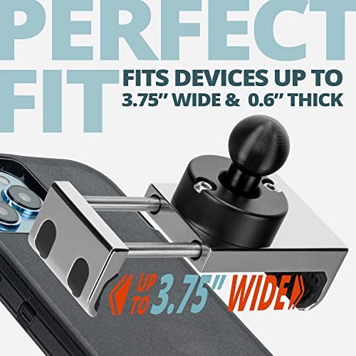 Tackform Enduro 20MAXX Vibe Chrome Phone Holder - Vibration Dampening - Grip Optimized for Motorcycle and Harsh Off Road Terrain | 20mm Aluminum Ball - Image 2