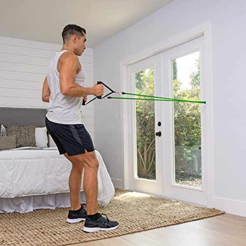 ProsourceFit Single Stackable Resistance Bands with Door Anchor and Exercise Guide, 5-8 LB, Heavy Duty Fitness Tube for Full-Body Exercises and Home Workouts, Green - Image 2