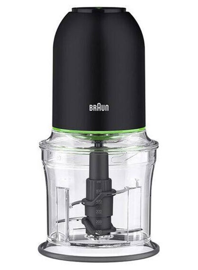 BRAUN MultiPractic 3 Chopper 500 ml bowl, 2 speeds, 1 push control, Quad blade, Ice crush, Mayonnaise attachment, Mini spatula, BPA free 500 ml 500 W CH 3013 BK Black