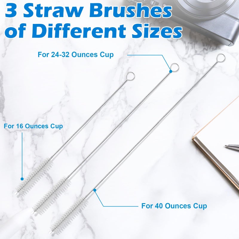 Palksky 5 in 1 Water Bottle Cleaning Brush Set, Multifunctiona Brush and Straw Cleaner for Owala/Stanley/Hydro/Yeti/Simple Modern Cup Accessories - Image 5