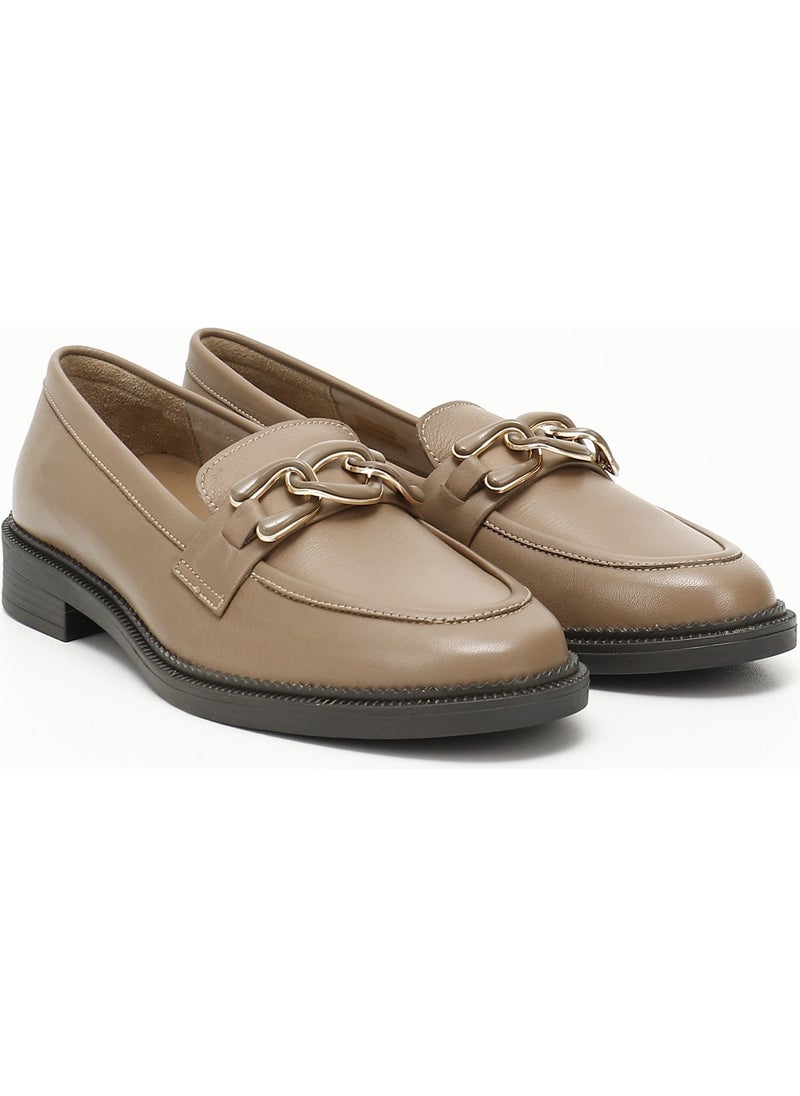 GÖNDERİ Gön Genuine Leather Round Toe Loafer Buckled Women's Casual Shoes 24272  - Image 2