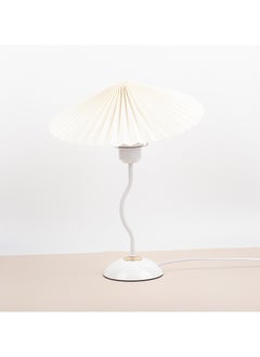 XiuWoo Nordic Style Small Lamp Harp Pleated Table Lamp Bedroom Decoration Small Space Morden Bedside Lamp Pleated LED Light Reading Neutral Desk Lamp For Livingroom Bedroom Reading Room  - Image 3