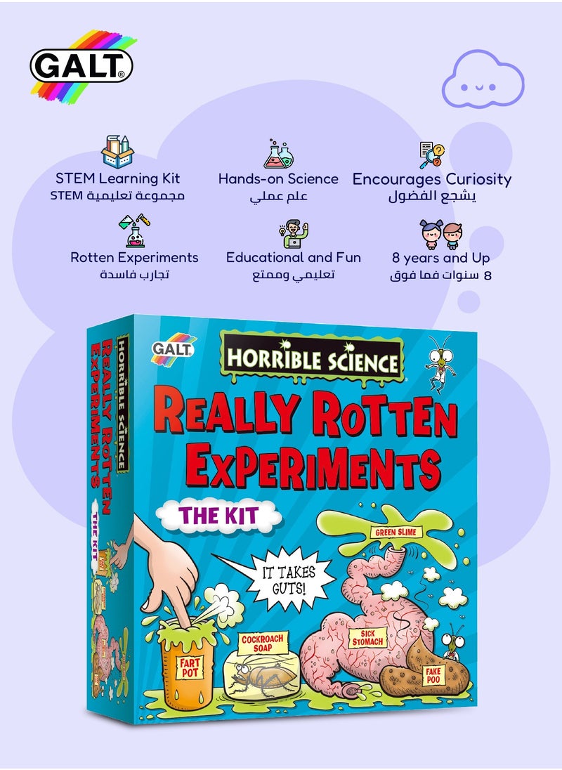 Galt Toys - Really Rotten Experiments Kit for Kids | Make Slime Fake Poo Cockroach Soap Vomit | Fun Gross Science Lab Toy | Craft Set for Boys & Girls Ages 8+ | 26x7.5x27cm - Image 1