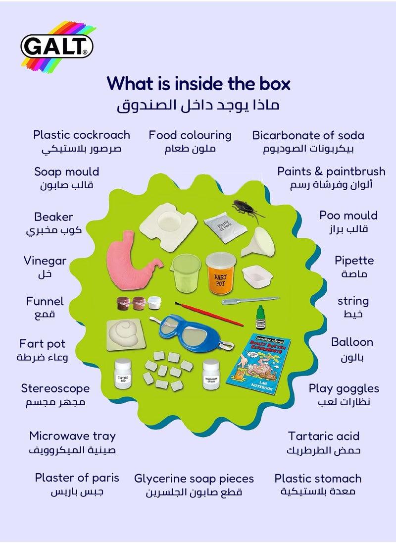 Galt Toys - Really Rotten Experiments Kit for Kids | Make Slime Fake Poo Cockroach Soap Vomit | Fun Gross Science Lab Toy | Craft Set for Boys & Girls Ages 8+ | 26x7.5x27cm - Image 1