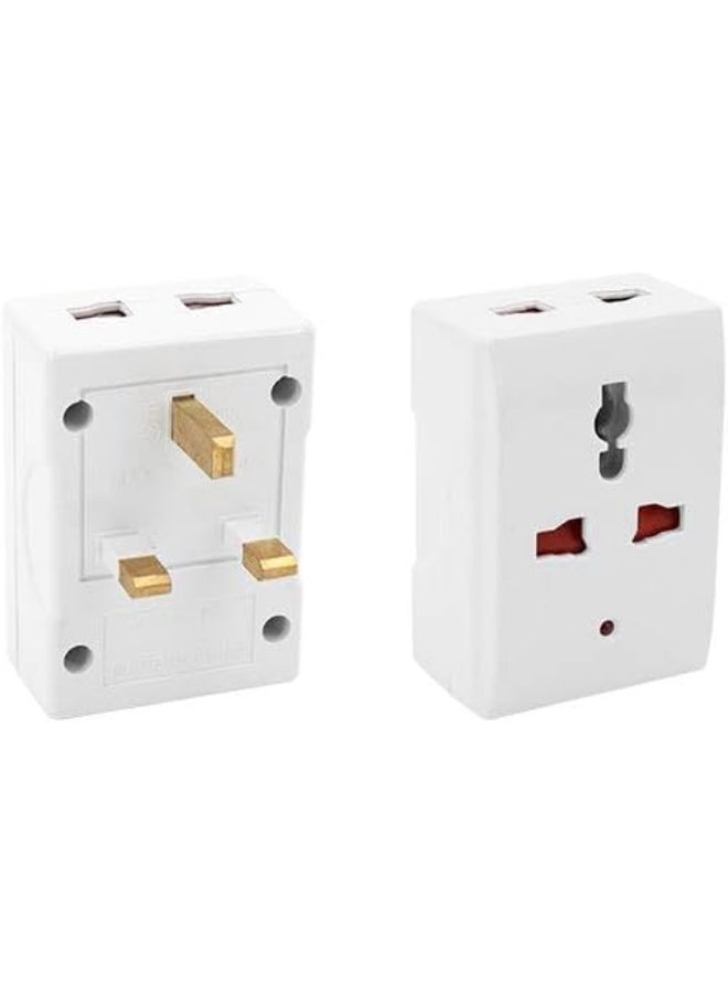 MOMENT MOMENT 1 Pack Universal AC Power Plug EU/USA/AU to UK GB England AC Power Plug Adapter Travel Converter, 3 Pin Travel Wall Plug Converter - Image 3