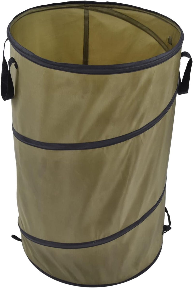 klarako Collapsible Trash Can, 30 Gallon Large Collapsible Pop Up Recycling Leaf Bag Reusable Camping Trash Can with Handles, Waterproof and Tear Resistance, for Camping, Laundry, Storage, Garden (Green) - Image 1