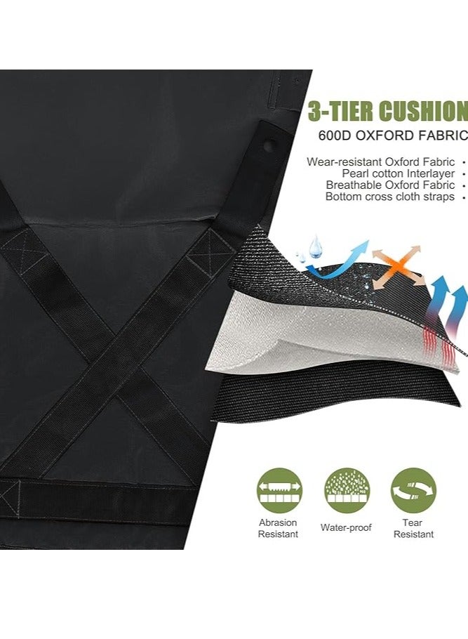 كرسي قمري قابل للطي وخفيف الوزن وقابل للحمل، مصنوع من قماش عالي الجودة، مثالي للتخييم في الهواء الطلق وصيد الأسماك والحفلات والشاطئ والنزهات والسفر والنزهات الخارجية، 69*45*45 - Image 5