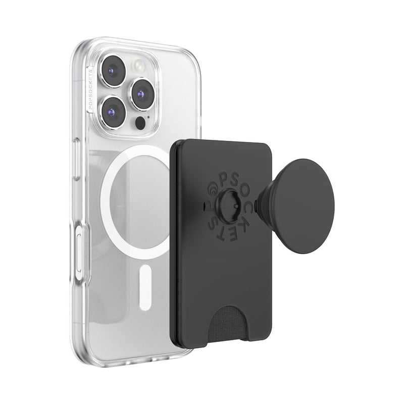 POPSOCKETS محفظة بوب سوكيتس القابلة للسحب لماغسيف، قاعدة قابلة للتعديل، قاعدة مغناطيسية، سوداء - سوداء - Image 4
