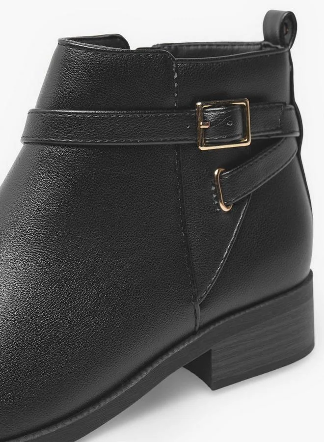 Flora Bella By Shoexpress BLACK Women Zip Closure Ankle Boots for Women | Best Price UAE