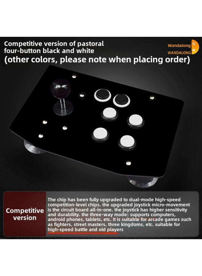 Arcade Rocker Fighting Rocker Computer USB Mobile Phone Boxing Emperor 97 Sanhe Rocker Home Game Console-Product Color:Competitive Version Of Four-on Field Characters - Image 1