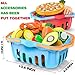 MOEAWS 120 Pcs Cutting Play Food Toy for Multiple Kids with 2 Colors Storage Baskets Kitchen Pretend Food Set for Toddler Kitchen Toys Accessories Fake FoodFruitVegetable Birthday Gifts for Boy Girl - Image 2