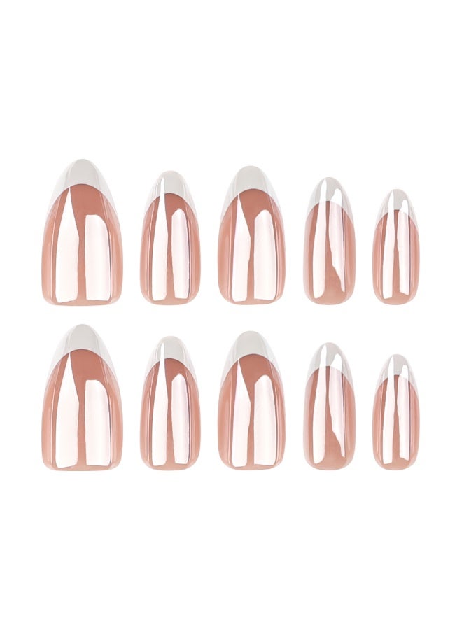 Kanza 24Pcs Press on Nails, False Nails, Fake Nails Set for Women Girls Nail Art Accessories, Press On Nail with Glue Stickers for Easy Apply, Stick On Fingernails Set - Image 5