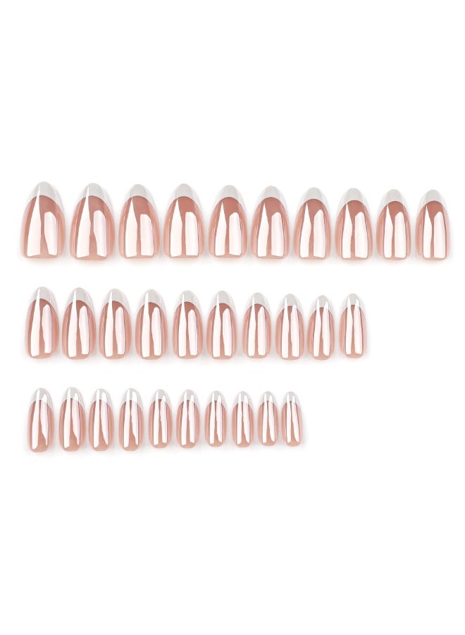 Kanza 24Pcs Press on Nails, False Nails, Fake Nails Set for Women Girls Nail Art Accessories, Press On Nail with Glue Stickers for Easy Apply, Stick On Fingernails Set - Image 2