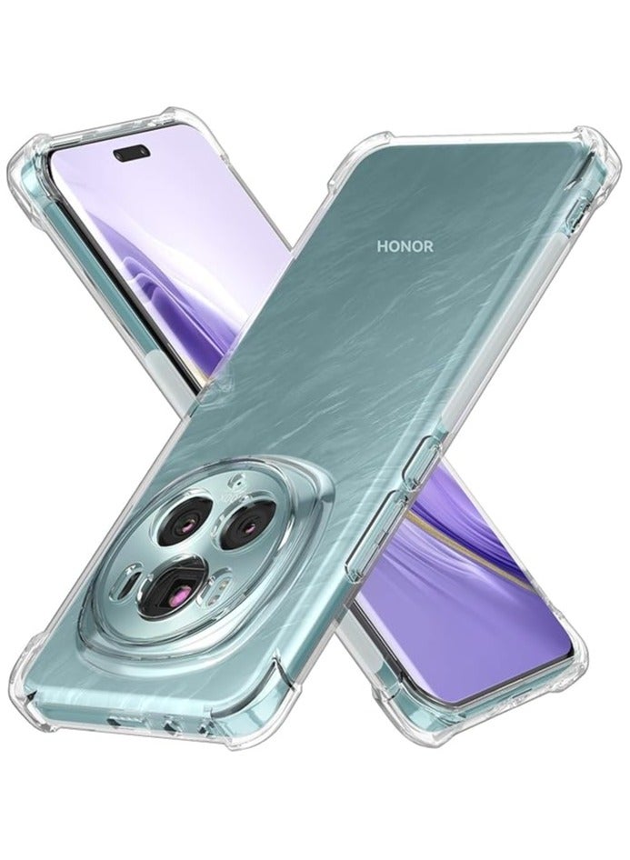 Case for Honor Magic 6 Pro 5G Clear TPU Four Airbag Protection Cover Transparent Soft Silicone  - Image 1
