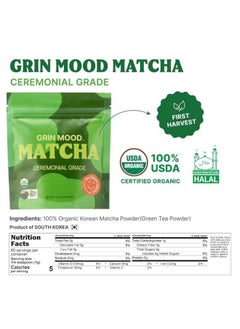 GRIN MOOD | Matcha Powder Ceremonial Grade | Decaffeinated Green tea, 100% USDA Organic (2.12oz) - pzsku/Z3DFB274FC3FBE32AA268Z/45/_/1730018283/886cefc7-045c-491d-9b12-9831d18038a0