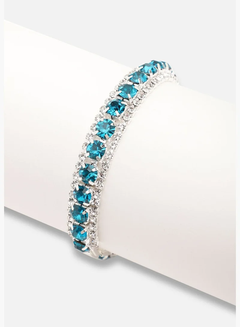 SOHI Silver Plated Party Designer Stone Bracelet For Women
