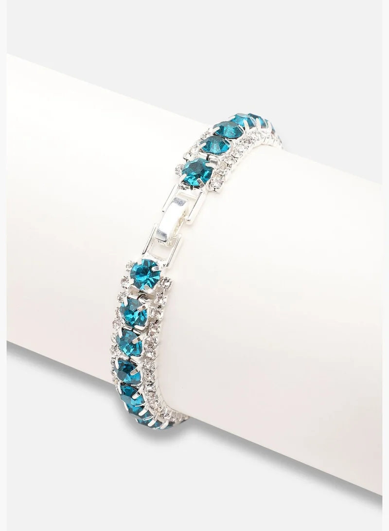 SOHI Silver Plated Party Designer Stone Bracelet For Women