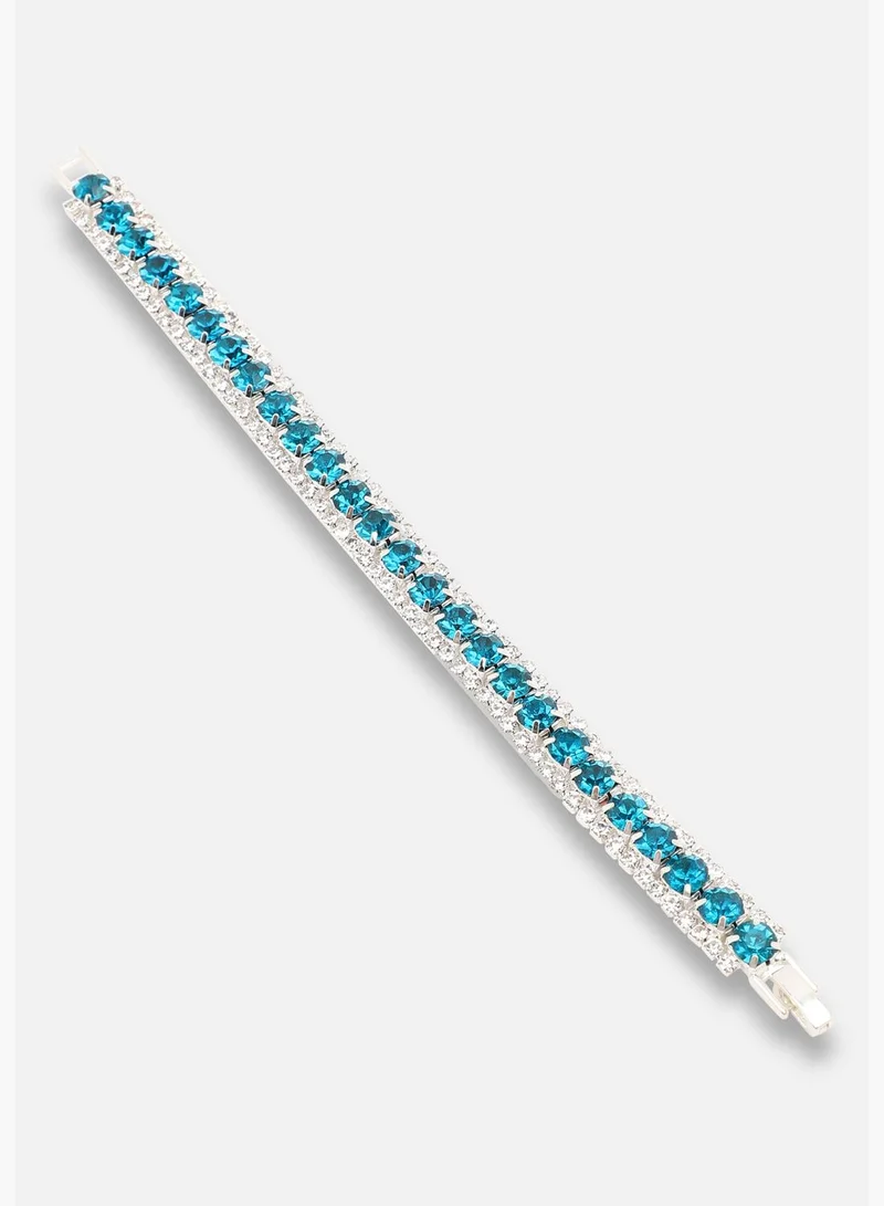 SOHI Silver Plated Party Designer Stone Bracelet For Women