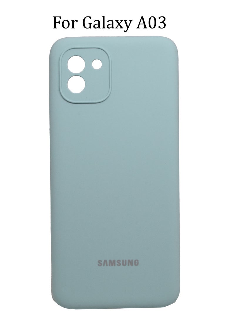 Galaxy A03 Protective Case Liquid Gel Silicone Rubber Soft Silky Touch Anti Scratch Shockproof Back Case Cover Compatible with Samsung Galaxy A03 Cover - Image 1