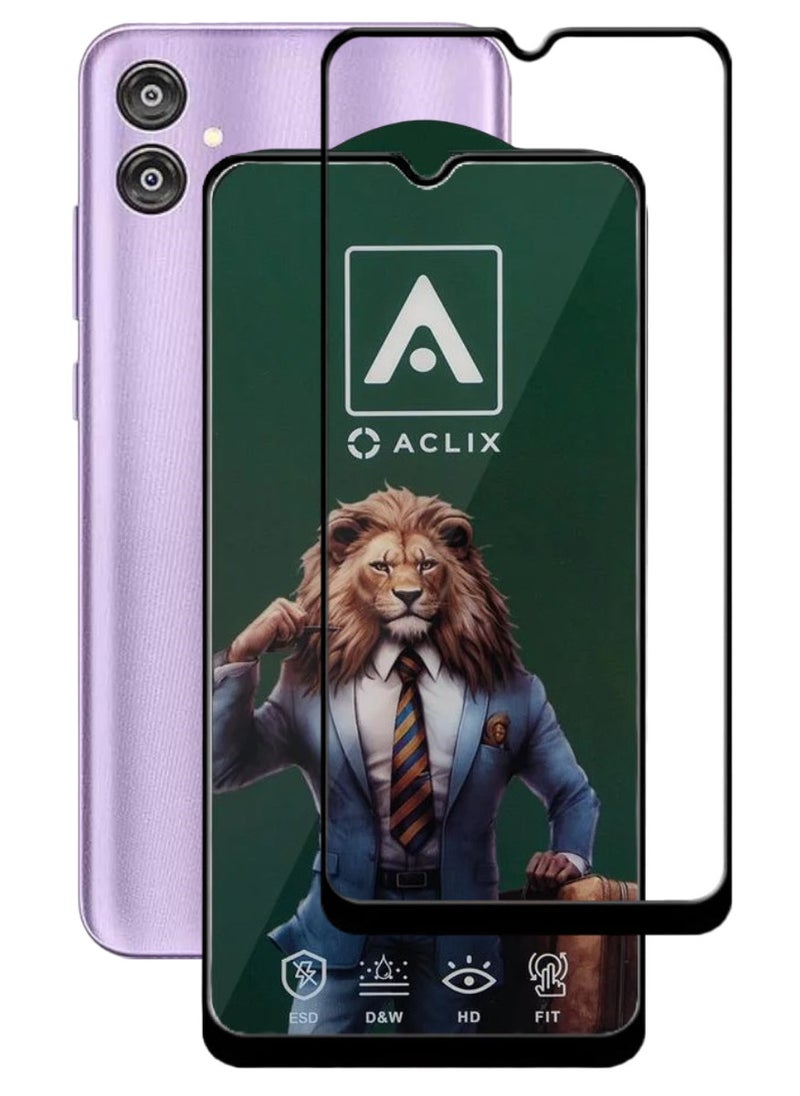 ACLIX Antistatic ESD Dustproof Premium Quality High Definition Tempered Glass Screen Protector Designed For Samsung Galaxy F04 - Image 1