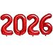 BBPOOL Red 2026 Balloons 40 Inch 2026 Number Balloon Foil New Year Balloon Numbers for New Years Eve Party Graduation Party Decoration - Image 2