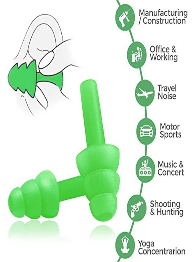 KAAS Swimming Kit Nose and Ear Protector Water Protector Nose Clip and Ear Clip for Swimmer, Adults and Children Swimming Ear Plugs (Green) - Image 3