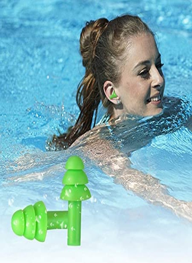 KAAS Swimming Kit Nose and Ear Protector Water Protector Nose Clip and Ear Clip for Swimmer, Adults and Children Swimming Ear Plugs (Green) - Image 2
