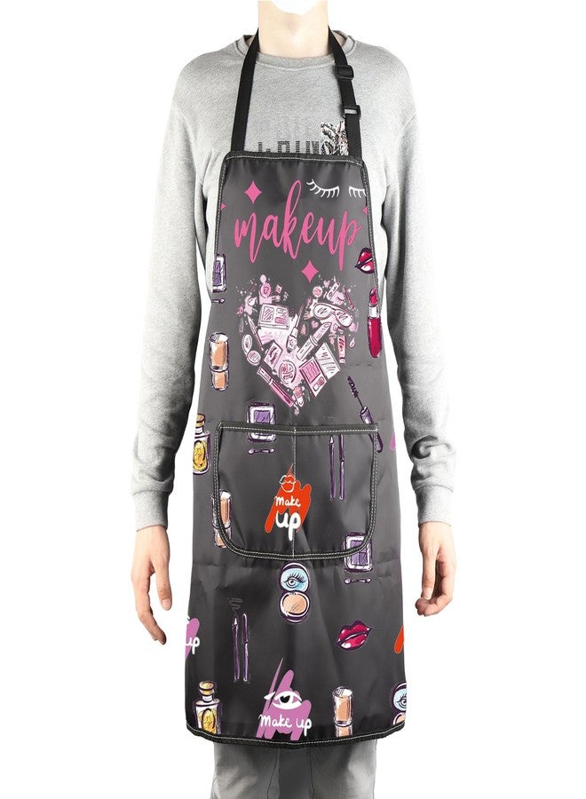 MBMSO Makeup Artist Aprons with Pockets Makeup Apron for Artist Esthetician Gift Cosmetology Student Gift Aprons (Makeup Artist Apron-black) - Image 4