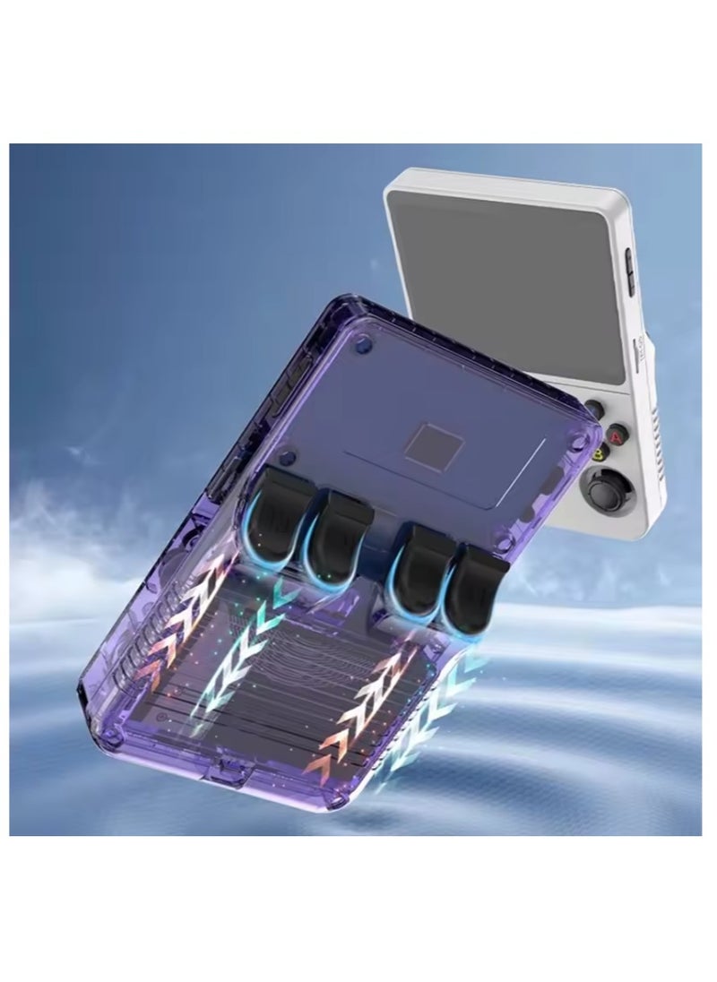 Generic - Handheld Retro R36S Game Console Linux System With 64G TF Card, 20000+ Games, Retro Video Game Console 3.5 Inch IPS Screen Purple - Image 1